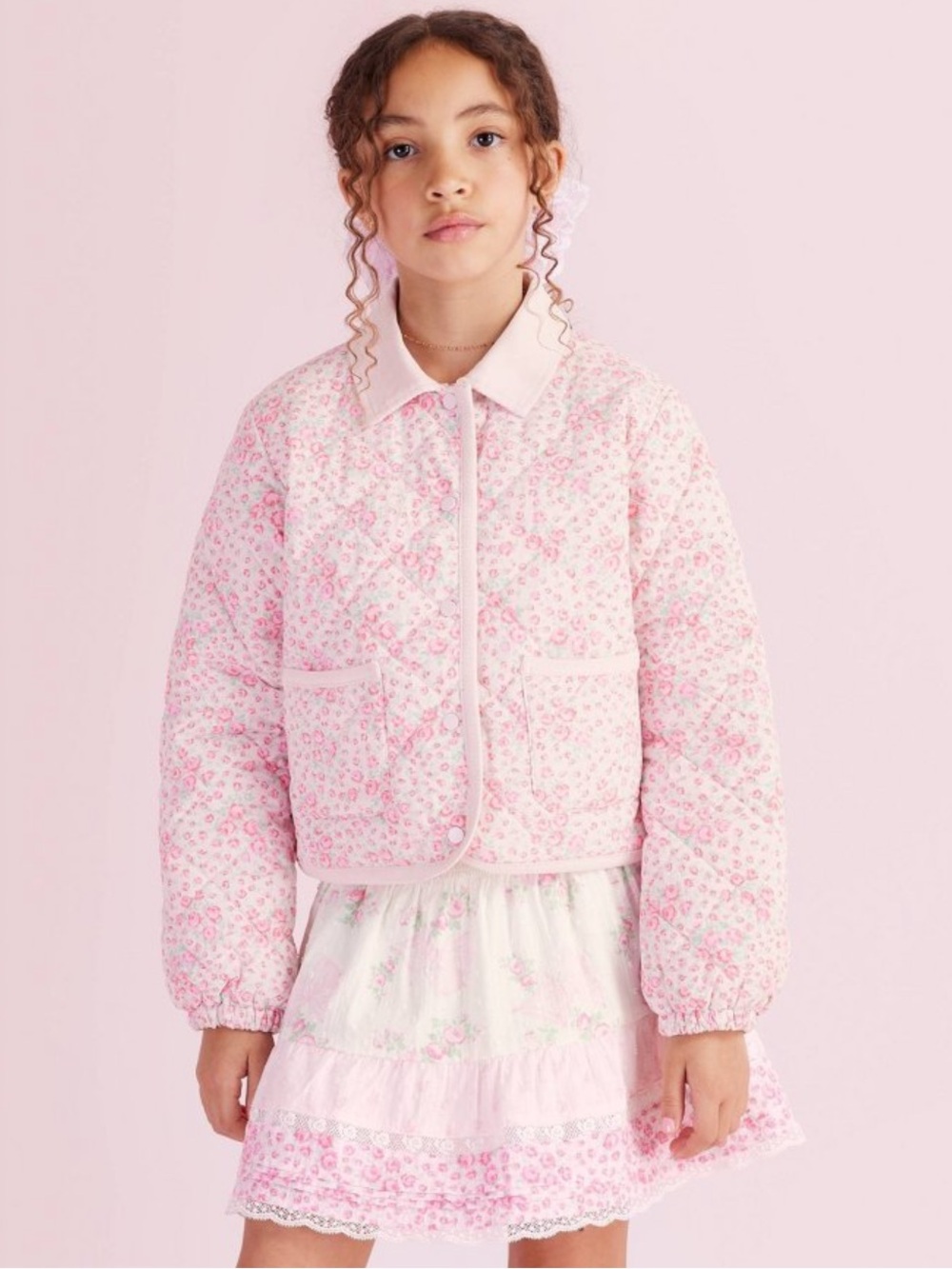 LoveShackFancy x Target Charlotte Roseheart Quilted Barn Jacket Girls M SOLD OUT